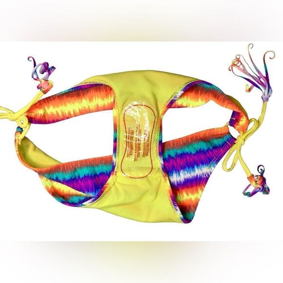 Eve's Temptation Psychedelic Fringed Push Up Bikini Swimsuit SMALL NEW Hyperpop - Picture 14 of 15